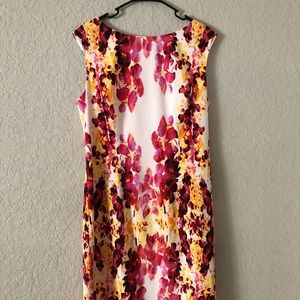 Pink floral sheath dress